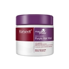 Karseell Purple Hair Mask Professional Neutralizes Brass & Yellow Tones For Blonde Silver Gray Highlighted Hair 16.90 oz 500ml