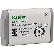 Kastar HHR-P103 Battery 1-Pack, Type 25, NI-MH Rechargeable Battery 3.6V 1000mAh, Replacement for Panasonic HHR-P103 / P-P103, AT&T, GE, Vtech Cordless Phone Detail Models in The Description