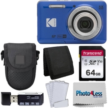 Kodak PIXPRO FZ55 Digital Camera Blue  Black Point &amp; Shoot Camera Case  Transcend 64GB SD Memory Card  Tri-fold Memory Card Wallet  Hi-Speed SD USB Card Reader  More