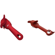 Kuhn Rikon Auto Safety LidLifterCan Opener with Ring-Pull, 8 x 2.5 x 2.75 inches, Red &amp; Auto Safety Master Opener for Cans, Bottles and Jars, 9 x 2.75 inches, Red