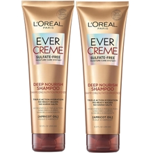 L & # 39 ؛ شامبو Real Paris EverCreme Sulfate Free للشعر الجاف ، ترطيب ثلاثي الحركة للشعر الجاف أو الهش أو المعالج بالألوان ، مع زيت المشمش ، 8.5 Fl; Oz Pack of 2 التعبئة والتغليف قد تختلف
