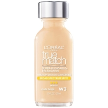 L&amp;#39;Oreal Paris Makeup True Match Super-Blendable Liquid Foundation, Nude Beige W3, 1 Fl Oz,1 Count