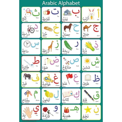 Laminated Arabic Alphabet Poster Perfect for Liberia | Ubuy
