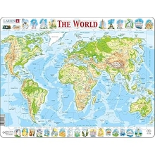 ปริศนาลาร์เซนโลกทางกายภาพปริศนาจิ๊กซอว์การศึกษาสําหรับเด็ก - 80 ชิ้นถาด & ปริศนาสไตล์กรอบ - ปริศนาทํามือพรีเมี่ยมพิเศษ - นําเข้าจากนอร์เวย์