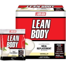 Labrada Lean Body MRP All-In-One Vanilla Meal Replacement Shake, 40g Protein, Whey Blend, 8g Healthy Fats EFA&amp;#39;s &amp; Fiber, 22 Vitamins and Minerals , No artificial color, Gluten Free, 42 Packets