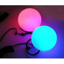 كرات LED Poi زوج - فنون التدفق - مبتدئين - أوضاع 6 ، الهذيان ، الضوء - STURDIER