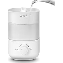 LEVOIT Top Fill Humidifiers for Bedroom, 2.5L Tank for Large Room, Easy to Fill &amp; Clean, 28dB Quiet Cool Mist Air Humidifie