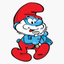 Leyland Designs Papa Smurf with Potion Sticker Outdoor Rated Vinyl Sticker Decal for Windows, Bumpers, Laptops or Crafts 5&amp;#34