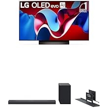 LG 48-Inch Class OLED evo C4 Series Smart TV 4K Processor Flat Screen with Alexa Built-in OLED48C4PUA, 2024,LG Sound Bar SC9S Perfect Matching for OLED C TV with IMAX Enhanced and Dolby Atmos