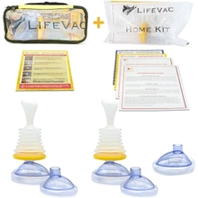 LifeVac Home &amp; Yellow Travel Combo Kit - Portable Suction Rescue Device, First Aid Kit for Kids and Adults, Portable Airway Suction Device for Children and Adults