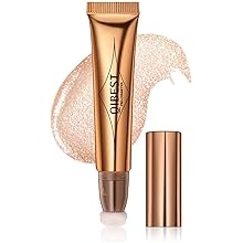 Liquid Contour Beauty Wand, Face Highlighter & Bronze Sticks, Cushion Applicator Included, Long Lasting Face Highlighter Bronze Makeup Stick 04# Pearl White