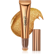 Liquid Contour Beauty Wand, Face Highlighter & Bronze Stick, Cushion Applicator Included, Long Lasting Face Highlighter Bronze Makeup Stick 06# Golden