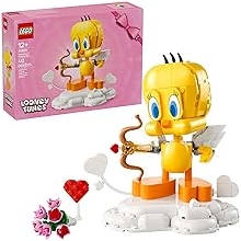 LEGO Looney Tunes Sweetheart Tweety Bird Building Toy for Adults &amp; Kids - Tweety Figure W/Display Pedestal &amp; Accessories for Girls &amp; Boys, Ages 12+ - Gift &amp; Craft for Valentine's Day - 40824