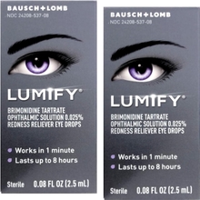 LUMIFY Redness Reliever Eye Drops 0.08 Fl Oz 2.5mL 2-Pack
