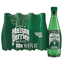 Maison Perrier Unflavored Sparkling Water, 16.9 FL OZ Plastic Water Bottle 12 count