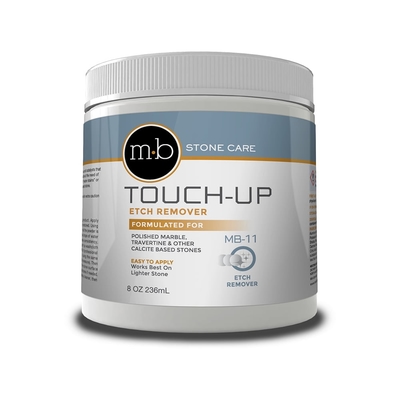MB Stone Care MB-11 Touch-Up Etch Remover Polishing Powder 8 oz. for Polishing Marble, Limestone & Travertine