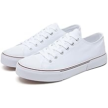 Men Canvas Low top Shoes Classic Casual Sneakers Black and White Fashion Shoes