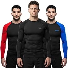 Men&rsquo;s BJJ Rash Guard Long Sleeve, IBJJF Ranked No Gi Jiu Jitsu Compression Shirt for MMA Grappling &amp; Wrestling
