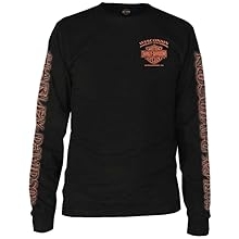 Men's Eagle Piston Long Sleeve Crew Shirt, Black 30299947