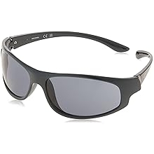 Men's Sport Wrap Sunglasses &ndash; Blue Frame Biker Sunglasses with UV Protection and Case Included