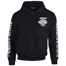 Men's Lightning Crest Pullover Hooded Sweatshirt, Black