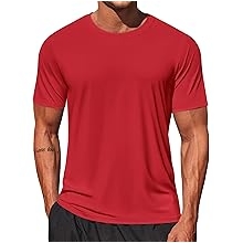 Men's Swim Shirt Short Sleeve UPF 50+ Sun Shirt Rash Guard T-Shirts Quick Dry Beach Shirts Breathable