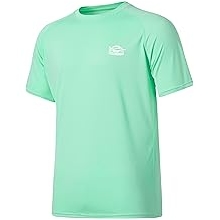 Men's Rashguard Swim Shirt Short Sleeve UPF 50+ Sun Protection SPF Quick Dry Water Shirt