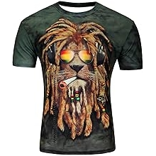 Mens Fashion 3D Print Hip Hop Style T-Shirts Cool Creative Imagination Tee