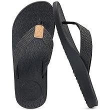 Mens Flip Flops Arch Support Comfortable Summer Beach Thong Sandals Yoga Foam Cushion Slip on Slippers