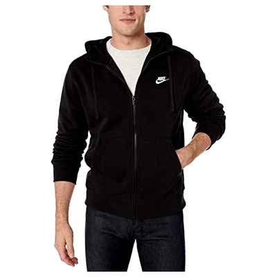 nike zip up hoodie black mens