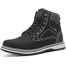 Mens Snow Boots Warm Winter Boots Non Slip Fur Lined Outdoor Shoes