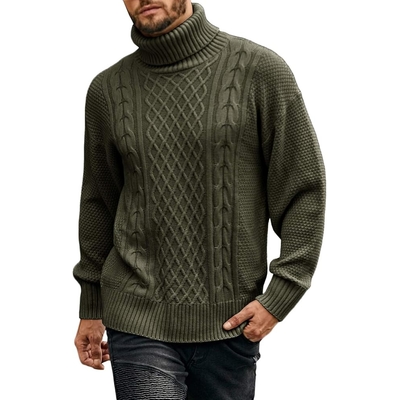 Angeun Mens Turtleneck Sweater Pullover Twisted Pattern India | Ubuy