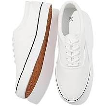 Mens White Canvas Shoes Low Top Canvas Sneakers Lace Up Casual Shoes
