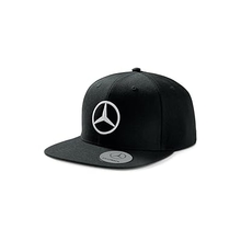 Mercedes Benz Men's Black Flat Brim Snapback Hat Cap