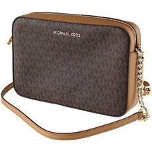 Michael Kors Women&amp;#39;s Jet Set Item Lg Crossbody brown