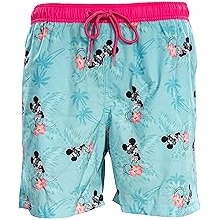 Mickey Mouse Hot Palms Turquoise Swim Shorts &ndash; Officially Licensed Swimming Trunks