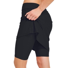 Micosuza المرأة تنورة السباحة قصيرة الشمس واقية UPF 50 السباحة القاع مع التنورة المرفقة