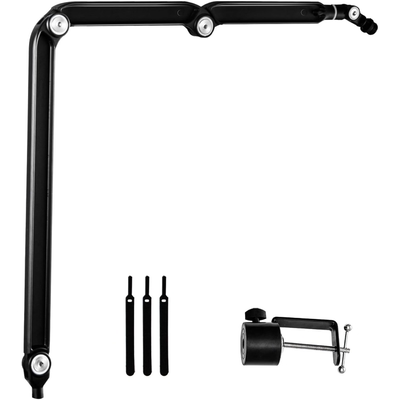 Microphone Boom Arm Desk Adjustable Compact Mic Suspension Boom Scissor Arm Stand Microphone Arm Stand 360° Rotatable Boom Arm AK65