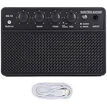 Mini Guiatr Amp, 10W Portable and Rechargeable Electric Guitar Practice Amplifier for Daily Practice