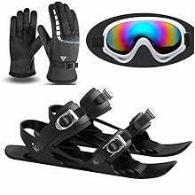 Mini Ski Skates for Snow Portable Skating Ski Shoes Lightweight Short Snowskates Adjustable in Tightness Skiboards Snowshoes Designed for Ski Enthusiasts Perfect for Snowy Slopes