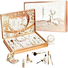 Full Beauty Cosmetics Makeup Set, 10 Piece Makeup Set Air Cushion, BB Cream, Powder, Eyeliner, Mascara, Lipstick, Concealer, Eye Shadow Plate, Eyebrow and Makeup Brush, Long Lasting, Makeup