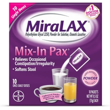 MiraLAX, Laxative Powder Packets Packets per Box, 0.5 Ounce