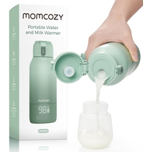 Momcozy Portable Milk Warmer for Travel &ndash; Dual Heating Modes for Breast Milk & Water, Portable Bottle Warmer with Fast Heating & Long Battery Life, 17 Ounces Large Capacity to Meet Your All-Day Needs