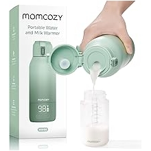Momcozy Portable Milk Warmer for Travel Dual Heating Modes for Breast Milk & Water, Portable Bottle Warmer with Fast Heating & Long Battery Life, 17 Ounces Large Capacity to Meet Your All-Day Needs