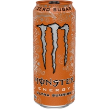 Monster Energy Ultra Zero Sugar Energy Drinks 16 ounce cans Ultra Sunrise, 6 Cans