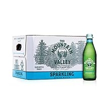 Mountain Valley Sparkling Water, 333 mL Glass Bottles Pack of 24
