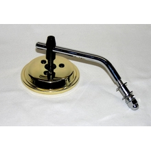 Mr Luckys Brass Plated 3 Inch Mini Mirror, Chrome Stem, Hardware for Harley, Bobber, Chopper, Vintage, Retro, Custom