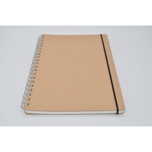 Muji Recycle Paper Double-ring Dot Grid Notebook - A5, 70 sheets, with rubber strip Unknown Binding