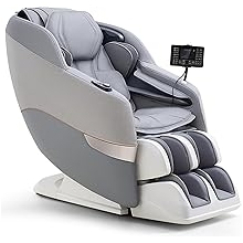 MYNTA Massage Chair Full Body, 170 Flexible SL Track Shiatsu 3D Massage Chairs with Zero Gravity, Bluetooth Speaker, Airbags & Heating, MC1650Grey