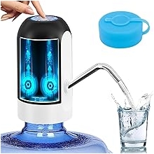 Myvision Water Dispenser for 5 Gallon Bottle, Portable USB Charging Electric Water Pump, Drinking Water Jug Pump for Home, Kitchen, Living Room, Office, Camping, Universal for 3-5 Gallon (Black)
